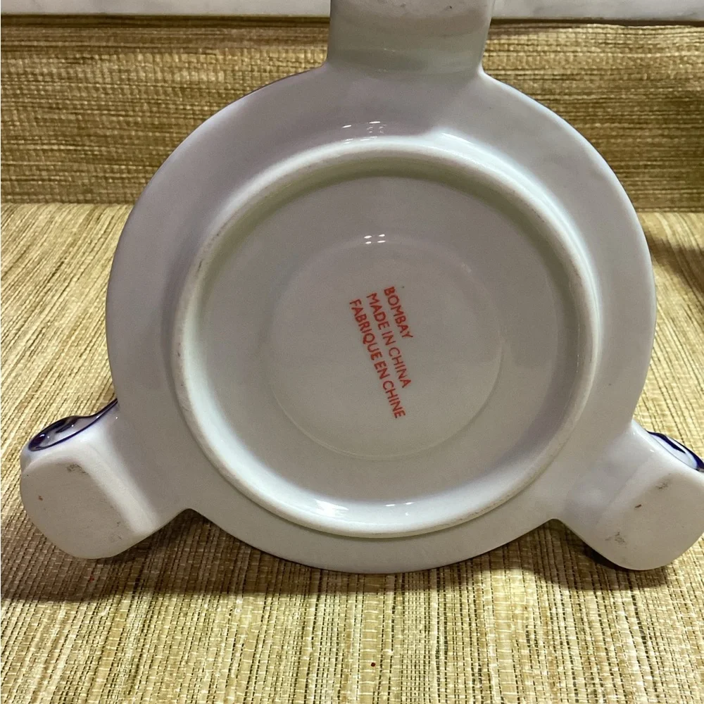 Vintage Bombay Blue and White Serveware Teapot with Warmer